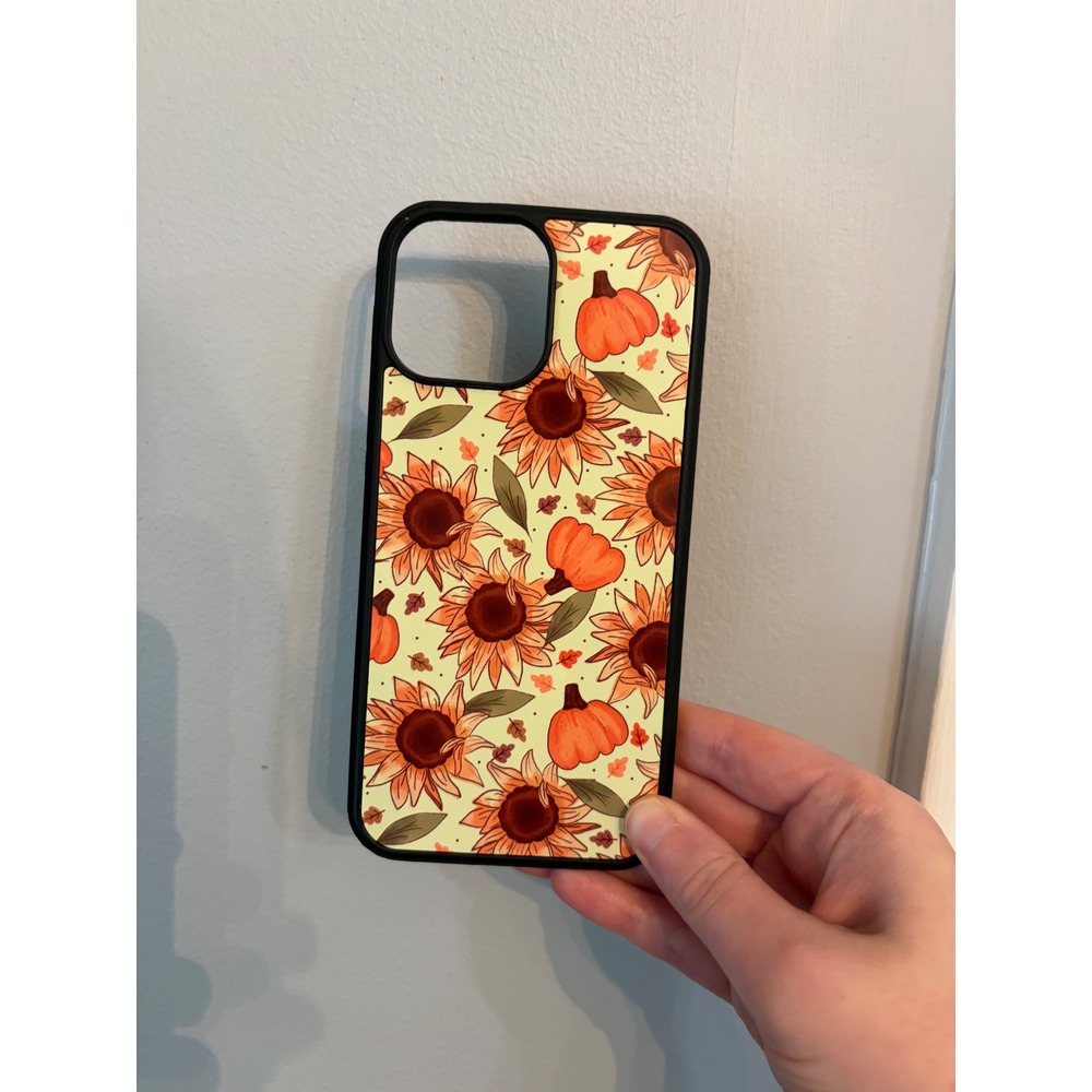 Unbranded Phone Case Unisex iPhone 13 Pro Max Cream Sunflower Pumpkin Autumn